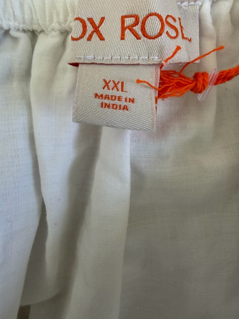 KNOX ROSE COTTON Dress Puff Sleeve Embroidered WHITE XXL - Picture 6 of 10